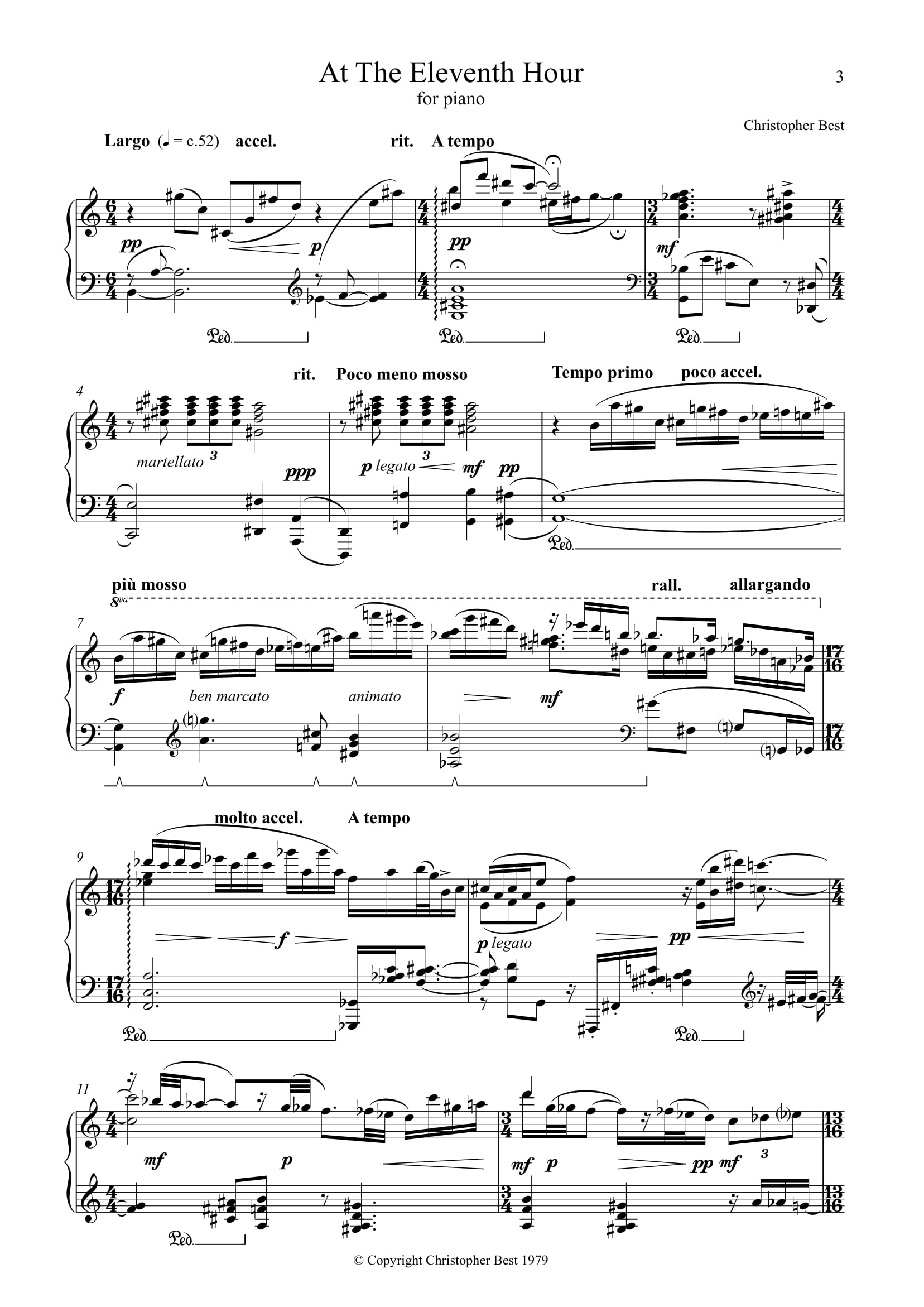 Christopher Best At The Eleventh Hour Sample Page